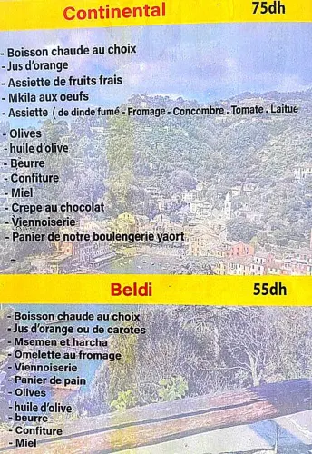 Menu de PARAGGI à Ville à vérifier