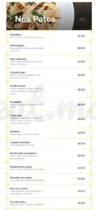 PASTA PINO MENU RESTAURANT ITALIEN CASABLANCA 2022 3