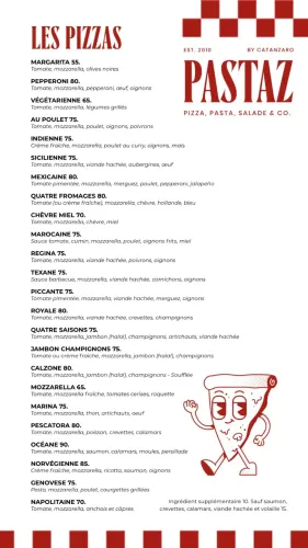 Menu de Pastaz