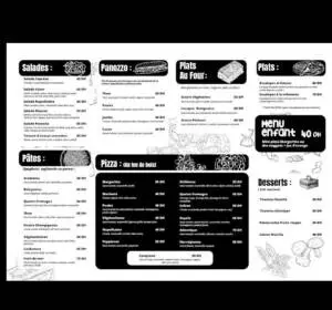 Menu Patzeria restaurant Marrakech June 2023 322017