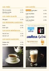 Les menus · 15