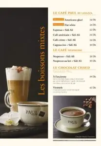 Les menus · 14