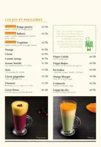 Les menus · 16