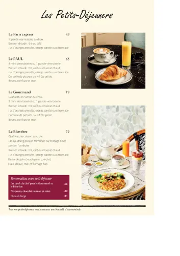 Menu de Paul — Petit-déjeuner et Brunch — page 4
