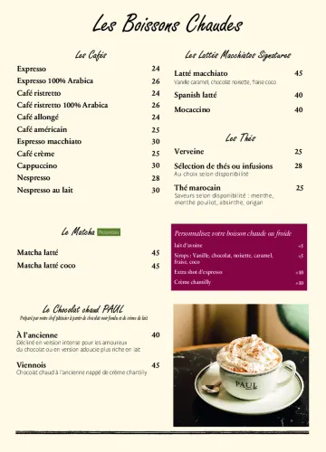Menu de Paul — Petit-déjeuner et Brunch — page 10