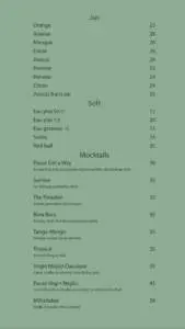 Menu Pause Cafe Casablanca August 2023 484615-708500