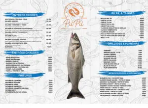 pilpil menu restaurant poisson a marrakech 1