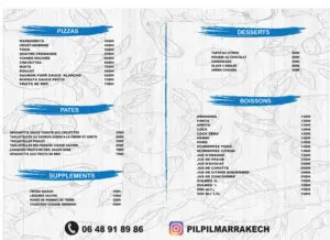 pilpil menu restaurant poisson a marrakech 2
