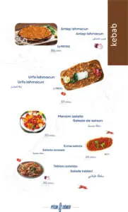 Menu Pitondoner Morocco