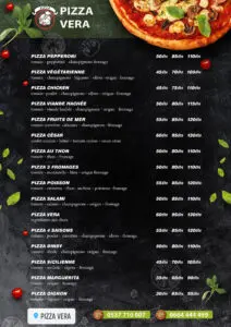 PIZZA VERA Rabat Menu Restaurant