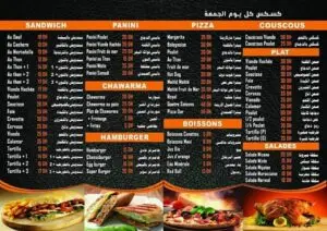 Pizzeria samadi menu tanger