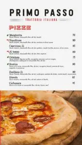 primo passo menu restaurant italien a casablanca 1