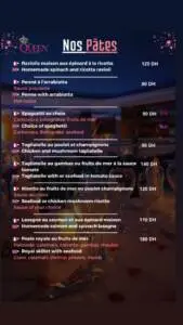 Menu Queen Atlantic Marrakech July 2023 260307-537600