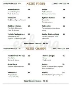 Menu RAZANE Marrakech June 2023 280112
