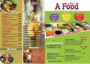 Menu Restaurant AFOOD . Casablanca June 2023 495320-391400