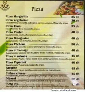 Menu Restaurant Aya Marrakech August 2023 162109-059700