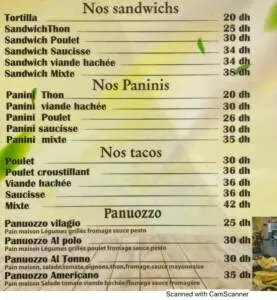 Menu Restaurant Aya Marrakech August 2023 162109-696800