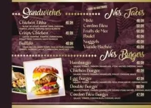 Menu Restaurant Café L'ASADO Meknes August 2023 312920-785600