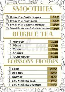 Menu RS Villa - Café Restaurant Meknes January 2025 231017-223100