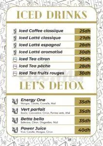 Menu RS Villa - Café Restaurant Meknes January 2025 231017-715900
