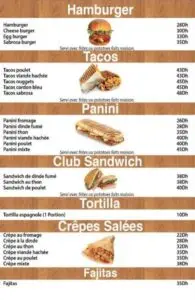 Les menus · 3