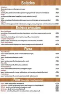 Les menus · 7