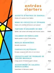 Menu Salut Maroc essaouira restaurant 2022 1