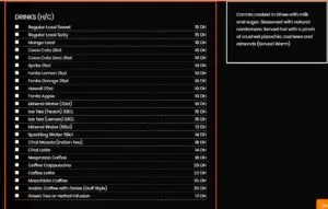menu sarrayah food tanger