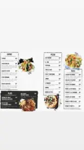 Les menus · 1