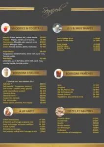 Menu segafredo safi