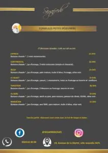 Menu segafredo safi