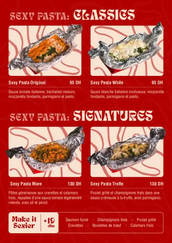 Menu de SEXY PASTA by La Pappardella à Casablanca — page 3