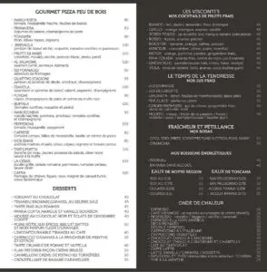 menu Restaurant SFORZA VISCONTI restaurant italien a casablanca 4 1