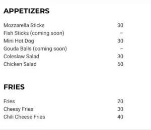 Les menus · 2