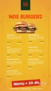 Menu Smash Burger Casablanca August 2023 551919-324400