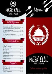 Les menus · 1