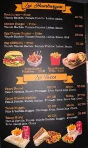 Les menus · 2