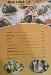 Les menus · 3