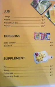 Les menus · 8