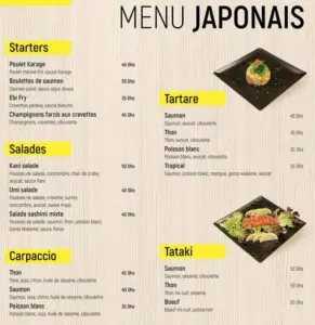 Les menus · 6