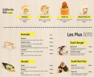 Les menus · 3