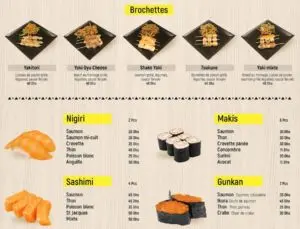 Les menus · 5