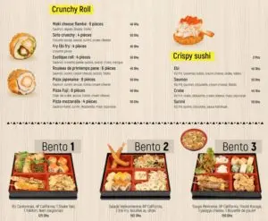 Les menus · 2