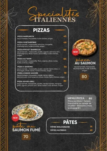 Menu de Souss Grill
