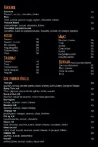 Les menus · 3