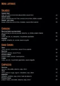 Les menus · 2