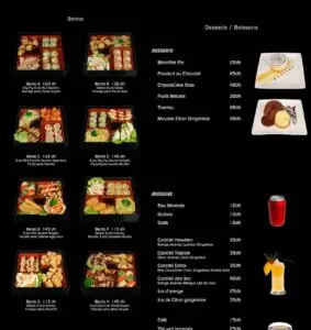 sushi box menu tanger