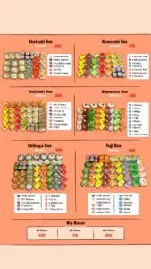 Menu Sushi Hiro Casablanca August 2025 514911-221300
