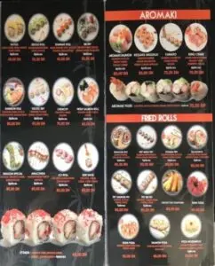 sushi wok menu
