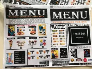 menu tacos box meknes